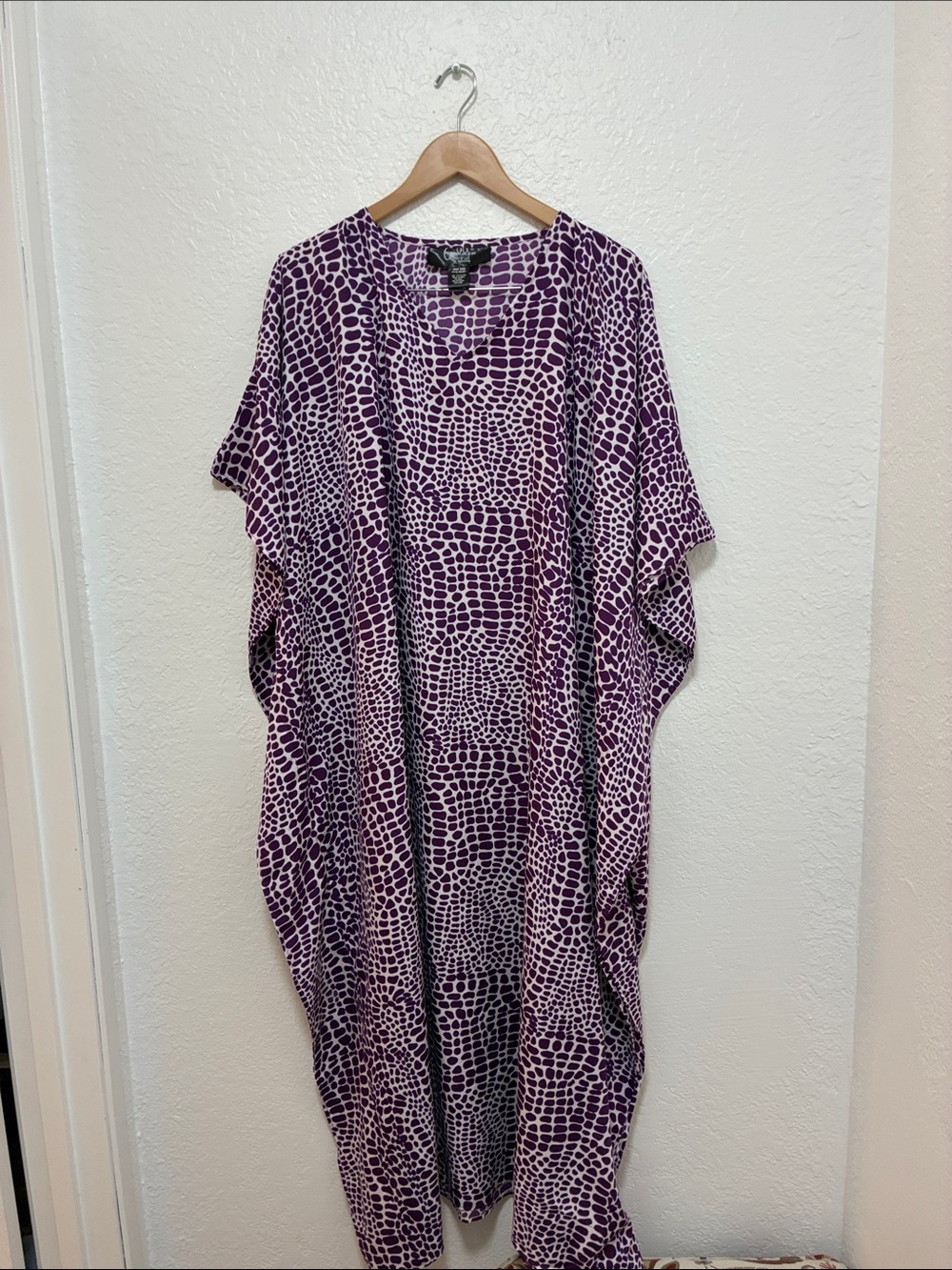 Goddess Purple Giraffe print Caftan